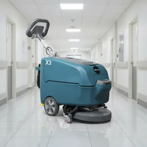 Electric Walk Behind GIYO X3 High Pressure Floor Cleaning Machine Scrubber for Rooftop Terrace Cleaning 160kg