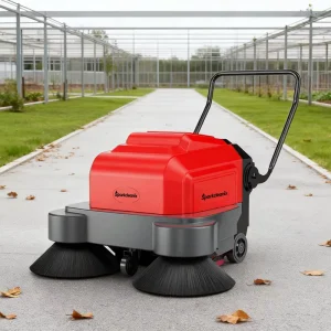 Electric Walk Behind Industrial Floor Cleaning Machine Hand Push Industrial Manual Hardwood Floor Sweeper