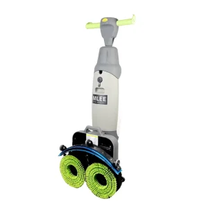 Electric Walk-Behind MLEE100H Compact Timber and PVC Floor Scrubbing Machine 430 mm Cleaning Width 36 VDC 4L Solution Tank 6.5L Recovery Tank