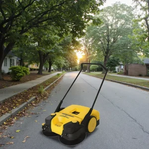Electric Walk-Behind Road Sweeper with Spraying Feature, Core Brush, and Motor for Street and Floor Cleaning