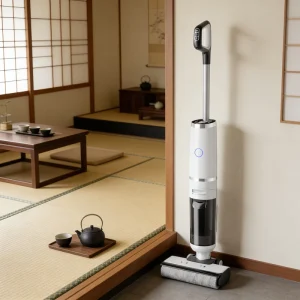 Electric Walk Household HEPA Filtration Wet Dry Floor Washer Vacuum Cleaner Brushless Motor Self Cleaning System LED