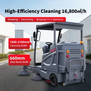 Electrical Ride-On Floor Sweeper for Outdoor, Road, Warehouse, and Factory Cleaning