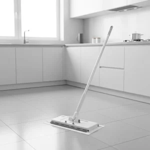 Electrostatic Cloth-Clamping Mop Plastic Pole Clip-On Dry/Wet Dual-Use