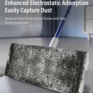 Electrostatic Dust Removal Mop with 125.5cm Handle Reusable Self-Wringing Lightweight for Whole-House Floor Cleaning