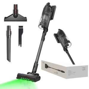 Energy Saving Cyclone Cordless Wet Dry Vacuum Cleaner 30Kpa Strong Suction Smart Dust Detection Carpet Boost Multi Floor Use