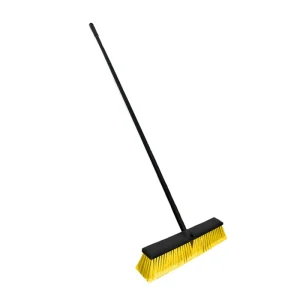 Esun Modern Durable Plastic Stainless Steel Push Broom Metal Handle Heavy Duty Outdoor Commercial Hard Flagged Bristles