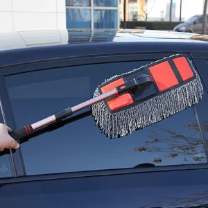 Extendable Microfiber Car Dust Brush with Telescoping Handle