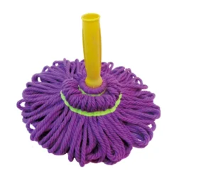 Extensible Stainless Steel Pole Microfiber Twist Mop with Free-Hand Washing and 360-Degree Telescopic Handle