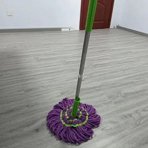 Extra Large Microfiber Twist Mop with Steel Pole Self twisting Water Mop with Hands Free Wringer Rotatable Long Handle