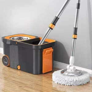 Extra Large & Thickened Household Spin Mop with Automatic Bucket Hands Free One Swipe Cleaning Mop