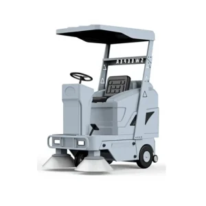 F-1250 Battery-Powered Ride-On Floor Sweeper Compact Electric Street Cleaning Machine for Warehouse School Parking Area