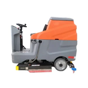 F1100 220L Ride-On Floor Scrubber Sweeper with Brush Pump Plastic Solution Tank 9450M2/h Efficiency 1280mm