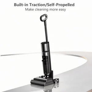 FCC Battery Powered Self Propelled Floor Sweeper All in One LED Display Wet Dry Vacuum Cleaner and Mop for Home
