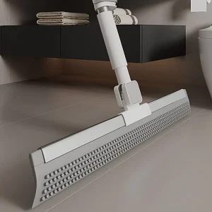 FF5207 180° Rotating Head Extendable Handle Floor Squeegee Broom Brush Kitchen Bathroom Tile Floor Squeegee
