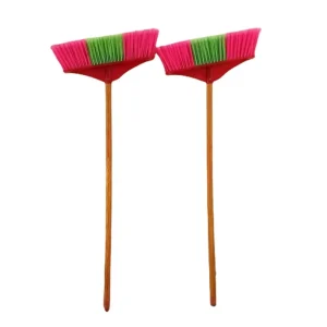 FF5747 Indoor Outdoor Wood Pole Plastic Bristle Broom Manufacturer 90cm Floor Sweeping Broom Brush