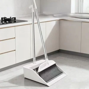 FF5767 Plastic Indoor Sweeping Broom and Dustpan Set with Dustpan Teeth