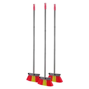FF5771 Outdoor Plastic Soft Bristle Broom with Plastic Handle