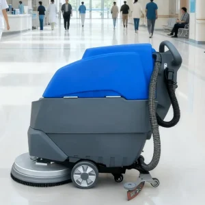 Factory 24V Walk-Behind Industrial Electric Sweeper and Tile Floor Scrubber Machine