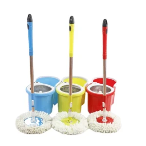 Factory Best Easy Cleaning Microfiber Mops Swivel Spinning 360 Rotating Clean Floor Spin Magic Mop with Plastic Bucket