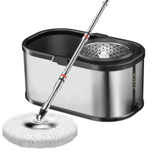 Factory Best Stainless Steel Microfiber Mops Swivel Spinning 360 Rotating Easy Cleaning Magic Mop Bucket