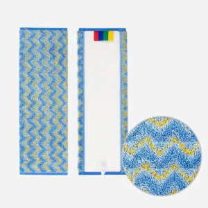 Factory Custom Absorbent Flat Mops Head Refill Cleaning Floor Aluminum Pole Dry & Wet Reusable Microfiber Zigzag Mop Pads