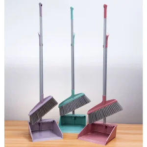 Factory Custom Broom and Dustpan Set Long Handle Folding Brooms Dustpans for Home Cleaning