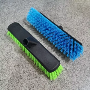 Factory Custom Indoor Outdoor Plastic Floor Cleaning Broom Brush Colorful Bristle Low Price Push Broom Brush