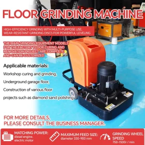 Factory Direct 630 Model Concrete Floor Grinder with Self-Dust Suction