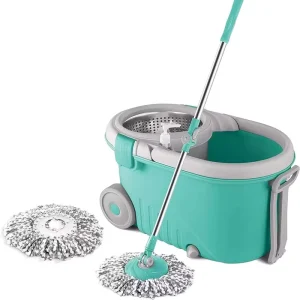 Factory Direct Hands-Free Rotating Mop Bucket with Spin-Drying and Automatic Water Removal