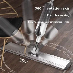 Factory Direct Large-Area Household Flat Mop Set Hands-Free Water Push Spray Aluminum Alloy Dust Mop