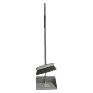Factory Direct Long Handle Plastic Outdoor Angle Broom with Clip-On Dustpan Set