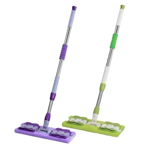 Factory Direct Magic Flat Mop with Clip Cloth, Extensible Stick, and Wet-Dry Use