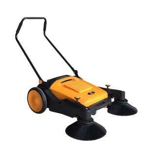 Factory Direct Manual Hand Push Walk-Behind Floor Sweeper Adjustable Brush CE Certified 1050mm Sweeping Width 13.5gal