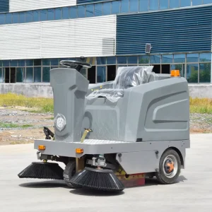 Factory Direct New Electric Ride On Floor Sweeper Machine 1280mm Cleaning Width Self Propelled 80L Dustbin Industrial Use High