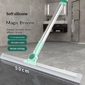 Factory Direct Silicone Floor Scraper Squeegee for Bathroom and Kitchen, Green