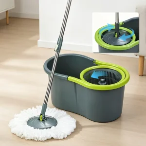 Factory Direct Spin Mop and Bucket Set with Customized Microfiber Floor Cleaning System
