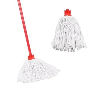 Factory Direct White Cotton String Mop with Handle Heavy-Duty Commercial-Grade Wet Mop Refill OEM Available
