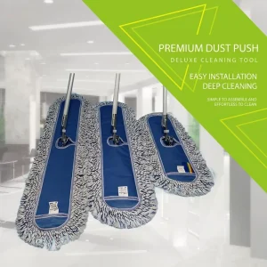 Factory Double-Yarn Aluminum-Handle Wet and Dry Mop for Hotel, Property, Hospital, and Household Use