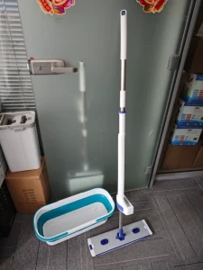 Factory Hands-Free Mop Plate with EVA Squeegee and Foldable Bucket Set for Home