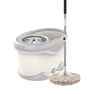 Factory Hands-Free Washable Dual-Drive Telescopic Stainless Steel Pole Household Cleaning Rotating Mop with Bucket