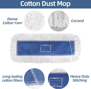 Factory Heavy Duty Flat Mop Polyester Cotton Easy Changed Refill Manual Wringing for Household and Commercial Cleaning