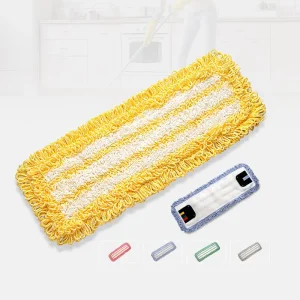 Factory Industrial Flat Mop with Pocket Microfiber Cloth Mop Pad