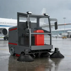 Factory Industrial Floor Cleaning Machine Fully Enclosed Electric Street Sweeper Ride-On Sweeper