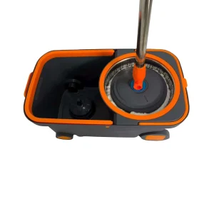 Factory Magic Spinning Hands free 360 Degree Mop Bucket Set with Handle and Four Wheels for Floor Cleaning