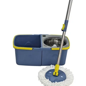 Factory Mop and Bucket with Wringer Set for Home, 360-Degree Rotating Mop with Double Bucket