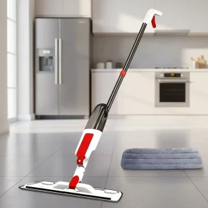 Factory OEM Spray Flat Mop with Aluminum Pole and Washable Microfiber Pad for Wet and Dry Floor Cleaning
