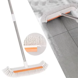 Factory Price Eco Friendly 3 Connecting Poles Long Handle Broom Plastic Brush Rubber Squeegee Scrubbing Floor Cleaning