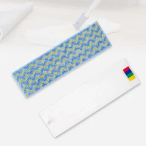 Factory Reusable Velcro Microfiber Zigzag Flat Mop Pad Refills with Aluminum Pole