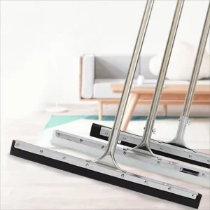 Factory Stainless Steel Rubber Floor Scraper Household Glass Tile Floor Water Spot Cleaning Silicone Floor Wiper Squeegee