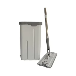 Factory Supplier Russia Flat Mop Bucket Set with 2 Microfiber Refills